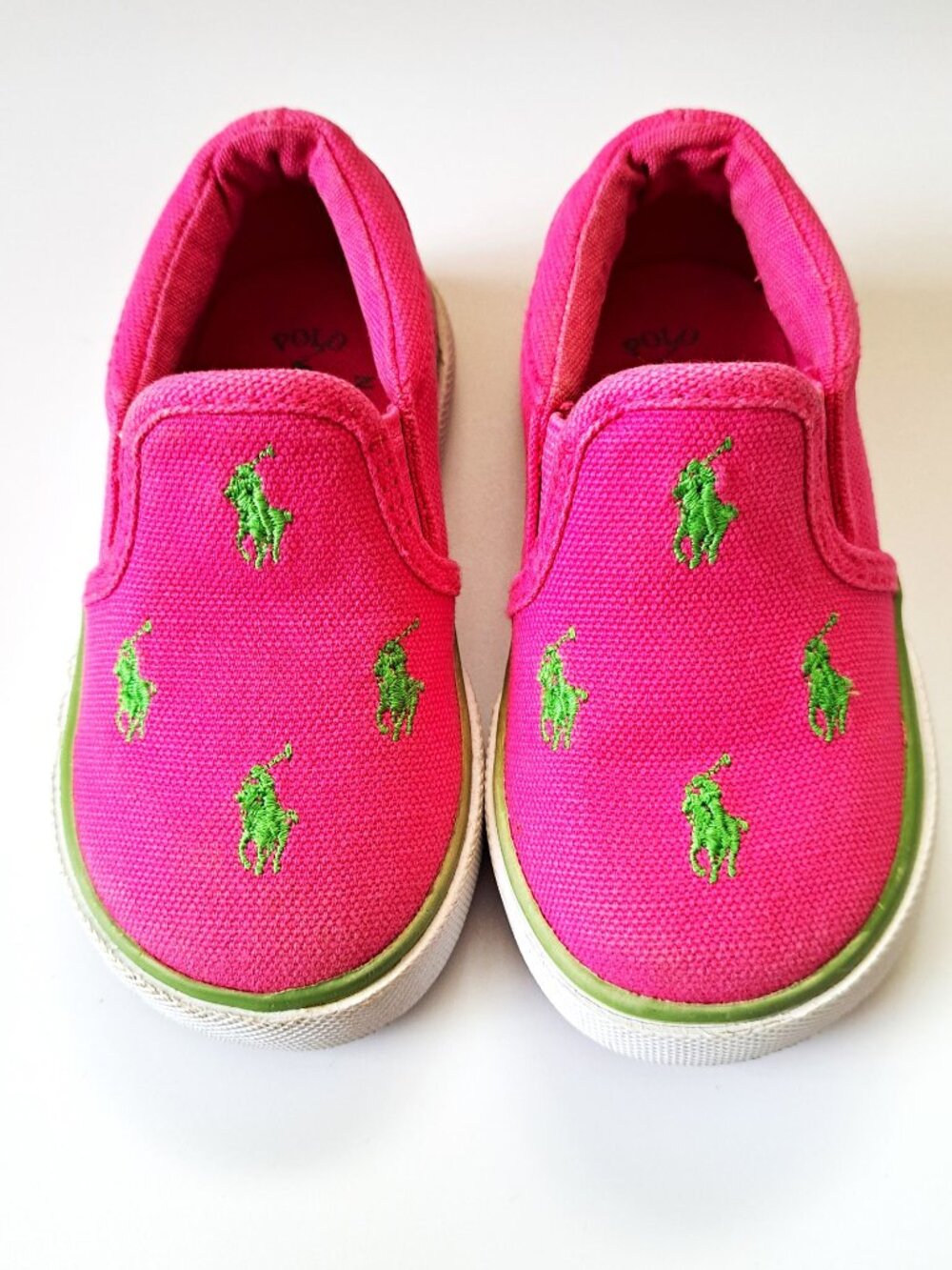 Polo Ralph Lauren girls' Bal Harbour Repeat slip-ons size 5 sneakers